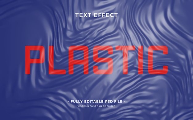 Efecto de texto plástico
