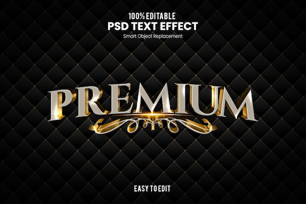 PSD efecto de texto premium elegante exclusivo y premium