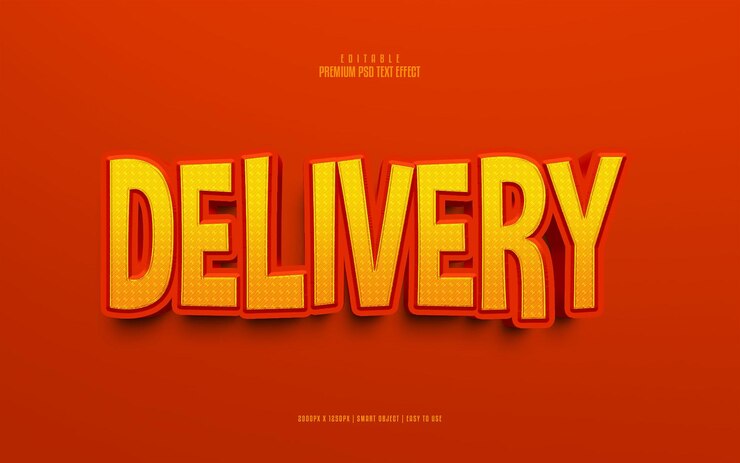PSD efecto de texto premium totalmente editable de entrega.