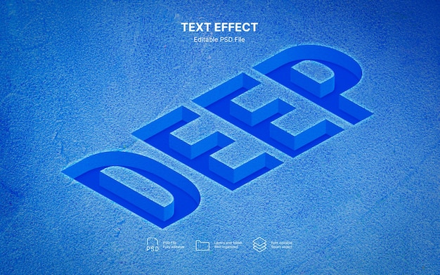 Efecto de texto profundo