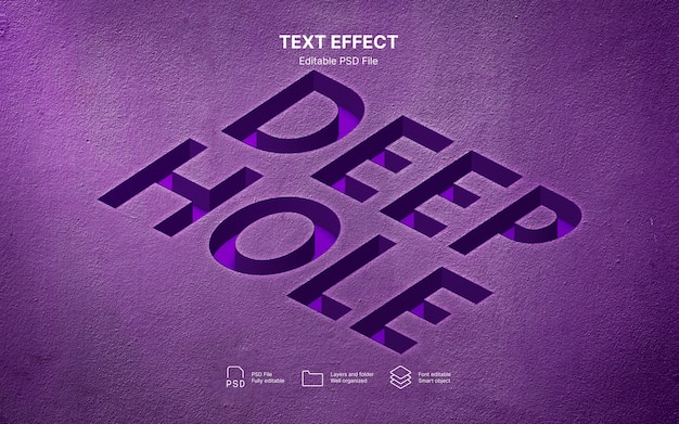 Efecto de texto profundo