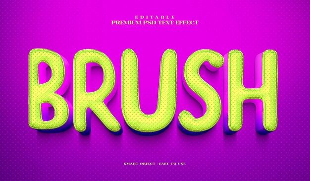 Efecto de texto PSD 3D premium completamente editable con pincel