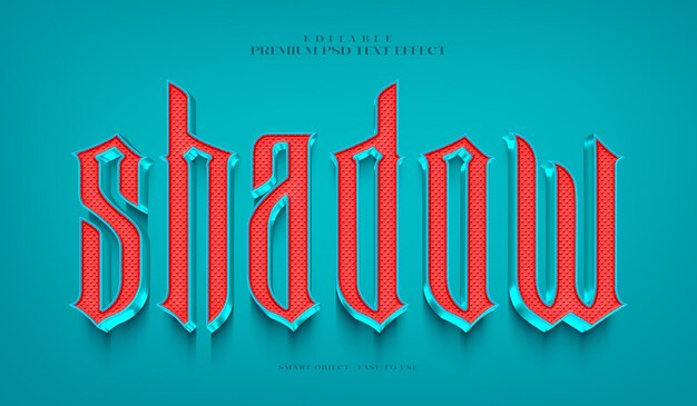 Efecto de texto PSD 3D de primera calidad sedable