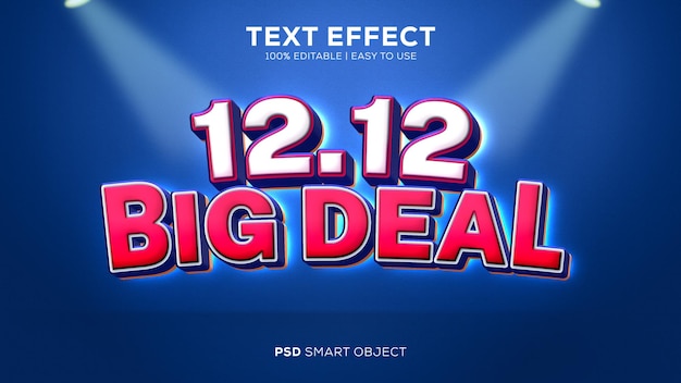 PSD efecto de texto psd big deal fácil de usar y editable