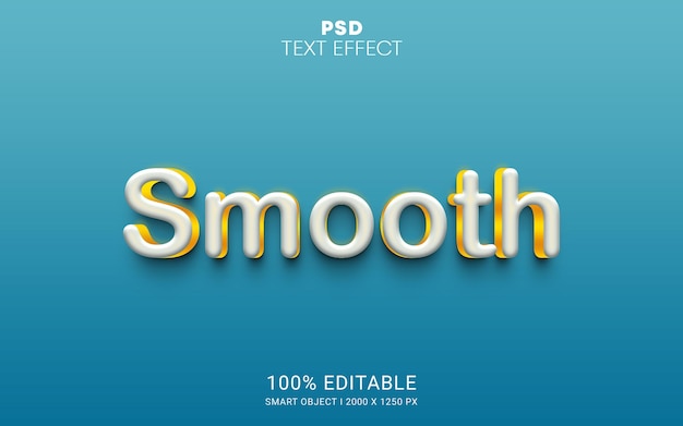 Efecto de texto PSD editable en 3D suave Diseño premium