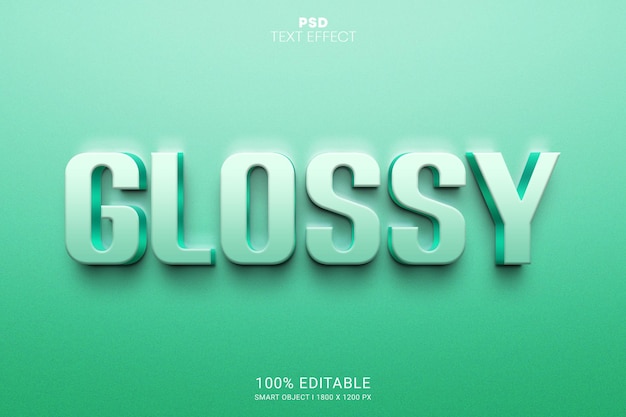 Efecto de texto PSD editable brillante