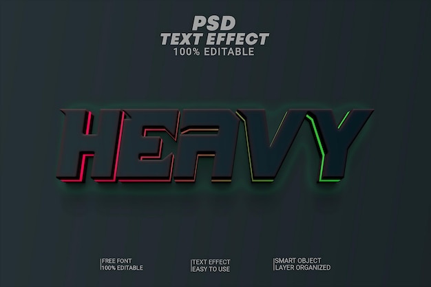 Efecto de texto PSD editable