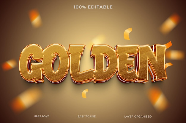 Efecto de texto PSD editable