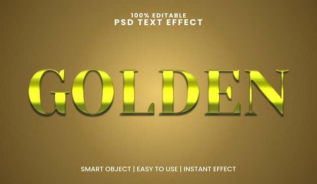Efecto de texto PSD de oro editable