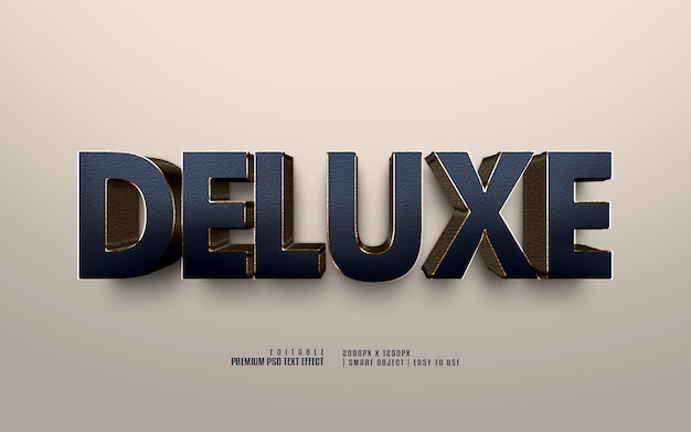 Efecto de texto psd premium editable 3d de lujo de lujo