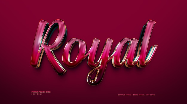Efecto de texto PSD premium editable en 3D real