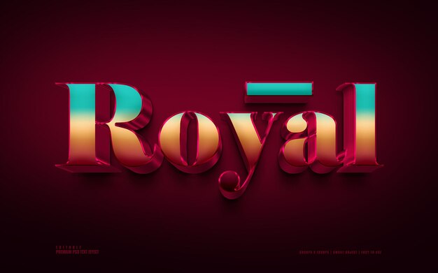 Efecto de texto psd real premium 3d