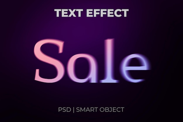 PSD efecto de texto psd de textura de disolución colorida de venta