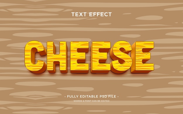 PSD efecto de texto de queso