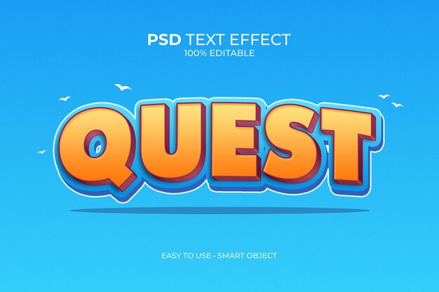 PSD efecto de texto quest