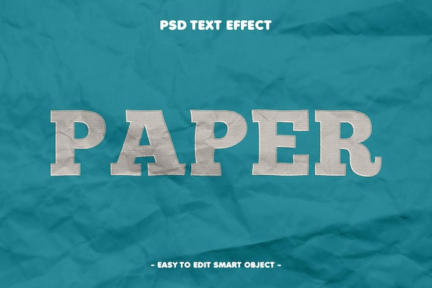 Efecto de texto rasgado de papel