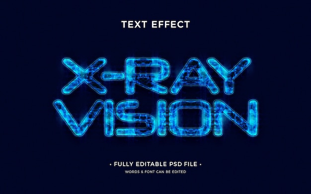 efecto de texto de rayos x
