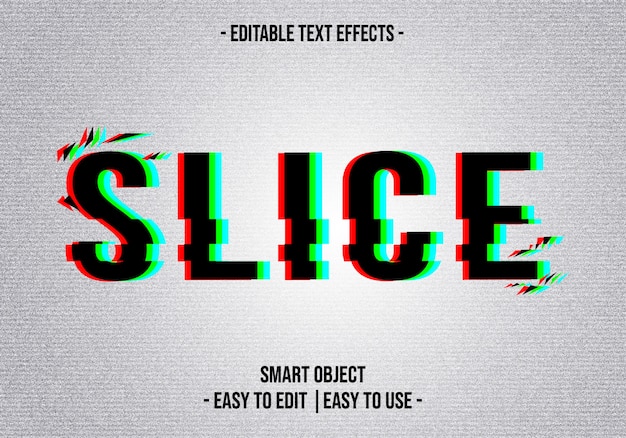 Efecto de texto de rebanada