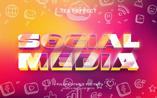 Efecto del texto de las redes sociales