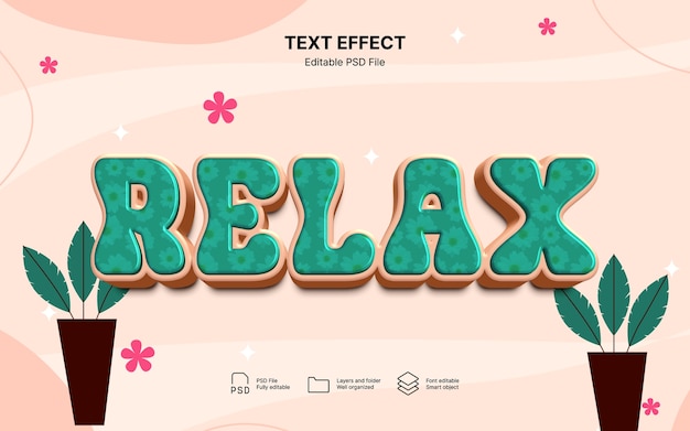 Efecto de texto relajado
