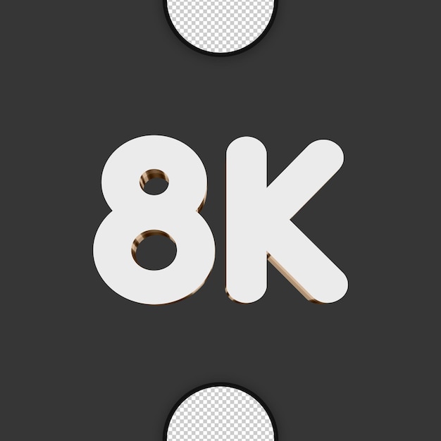 Efecto de texto de resolución 8K