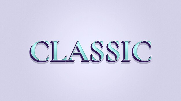 Efecto de texto retro 3D clásico