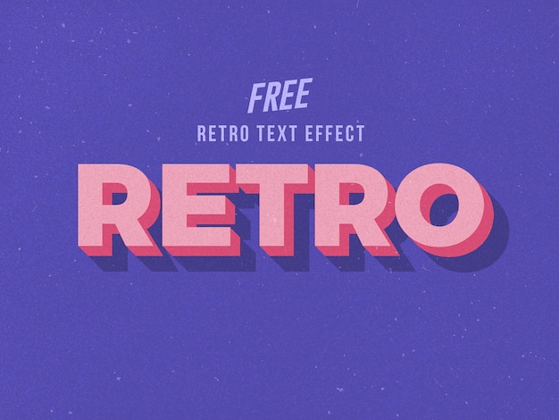 Efecto de texto retro 3D editable