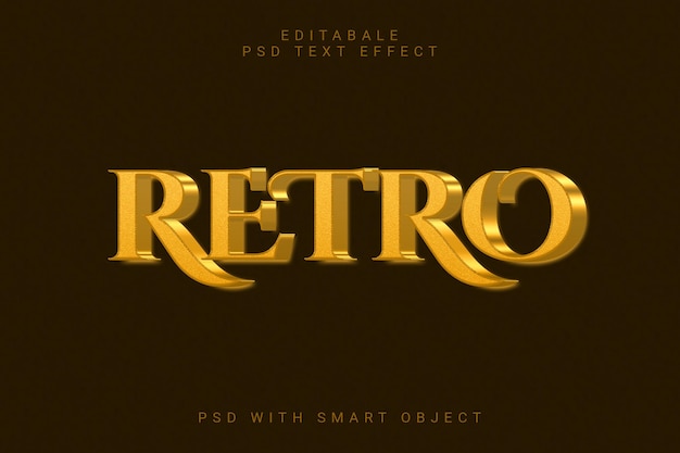 Efecto de texto retro 3D