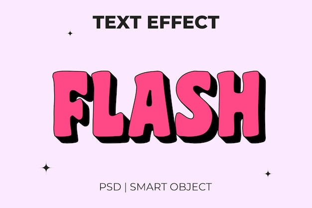 Efecto de texto retro vintage editable flash