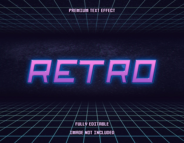 PSD efecto de texto retro