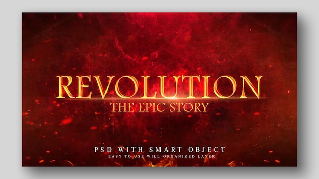 Efecto de texto de revoluciones