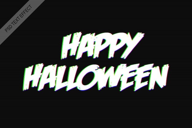 PSD efecto texto rgb halloween