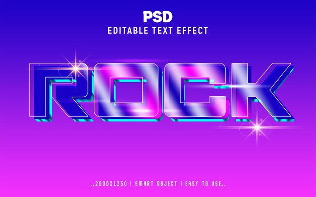 Efecto de texto de roca