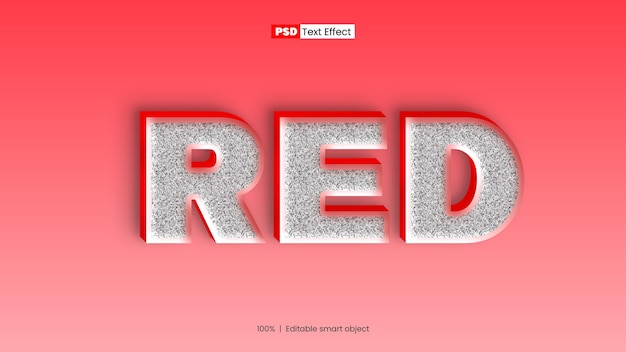 Efecto de texto rojo