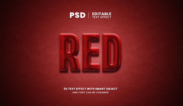 Efecto de texto rojo