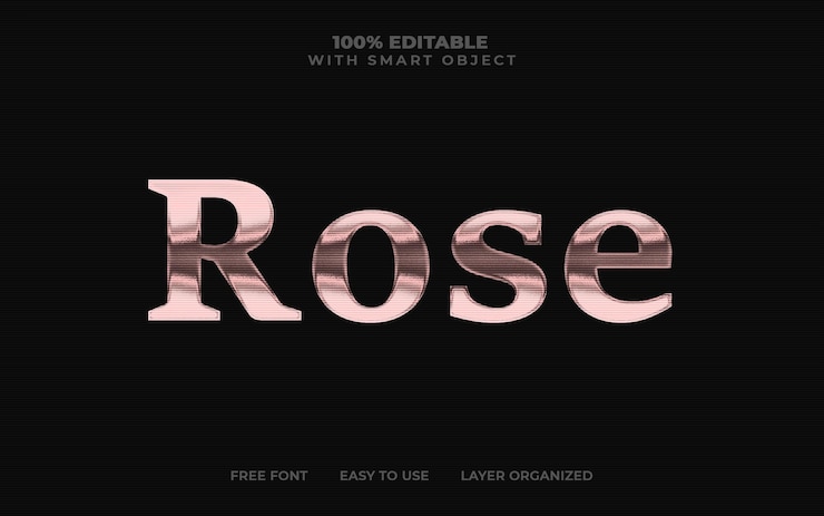 PSD efecto de texto rosa estilo fondo psd
