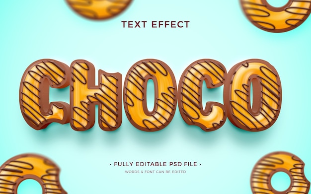 Efecto de texto de rosquilla
