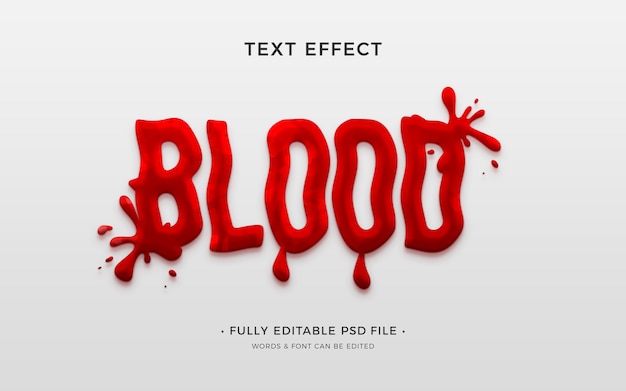 Efecto de texto de sangre