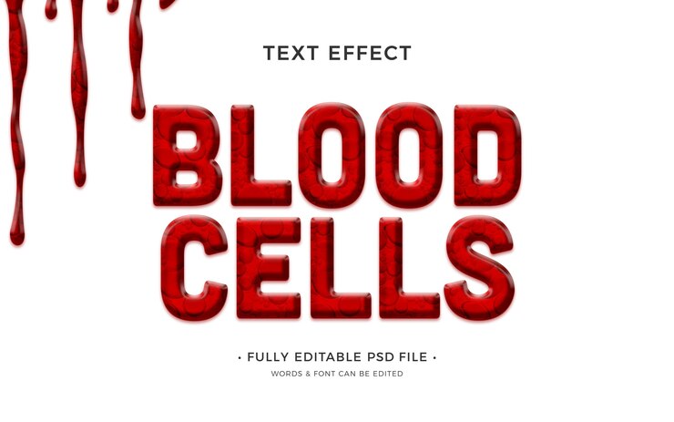 PSD efecto de texto de sangre