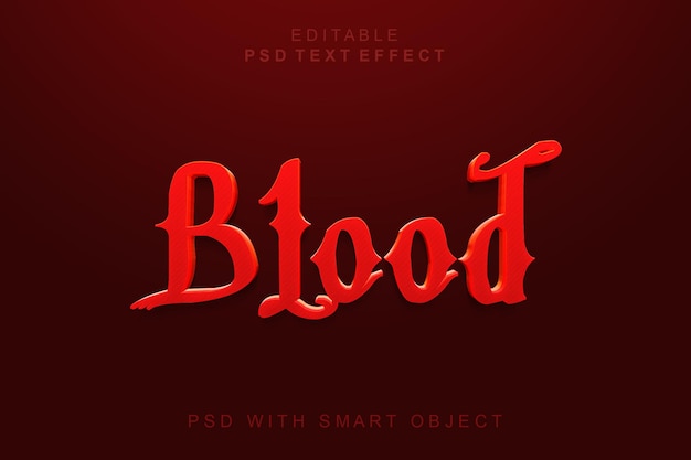 Efecto de texto de sangre
