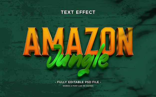 PSD efecto de texto de la selva amazónica