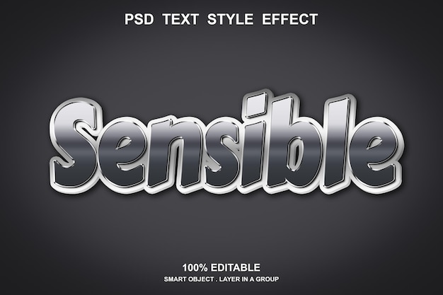 PSD efecto de texto sensible editable