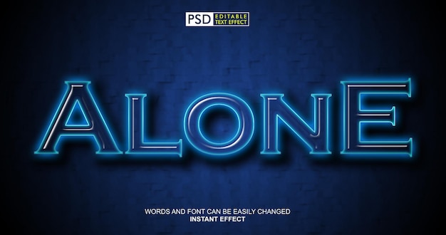 efecto de texto solo psd