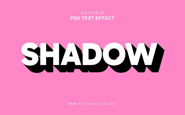 PSD efecto de texto de sombra simple