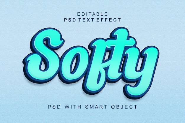 PSD efecto de texto suave en 3d