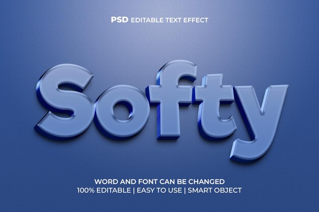 Efecto de texto suave en 3D