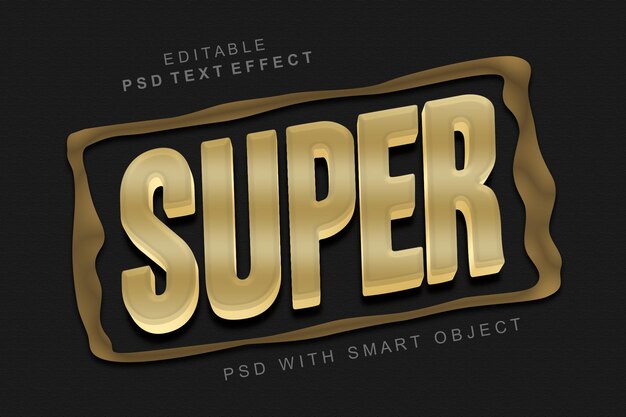 Efecto de texto súper 3d