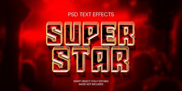 PSD efecto de texto super estrella