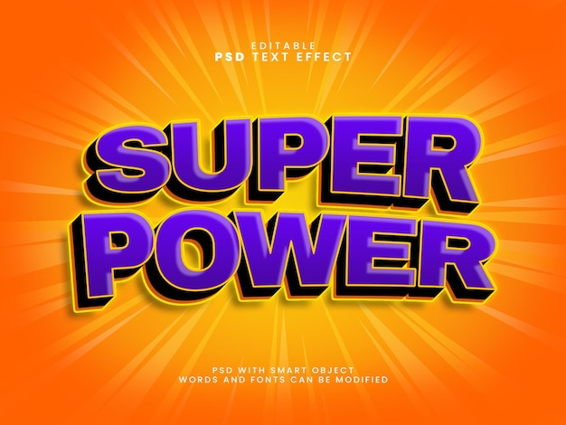 efecto de texto superpotencia