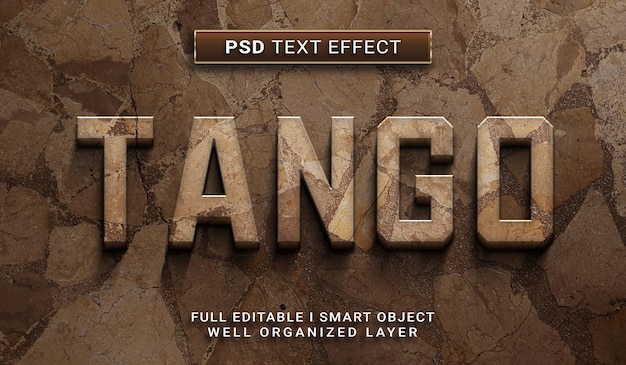 PSD efecto de texto de tango